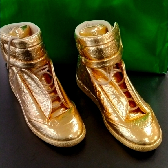 Maison Martin Margiela Other - Maison Martin Margiela Gold Sneakers Size 44